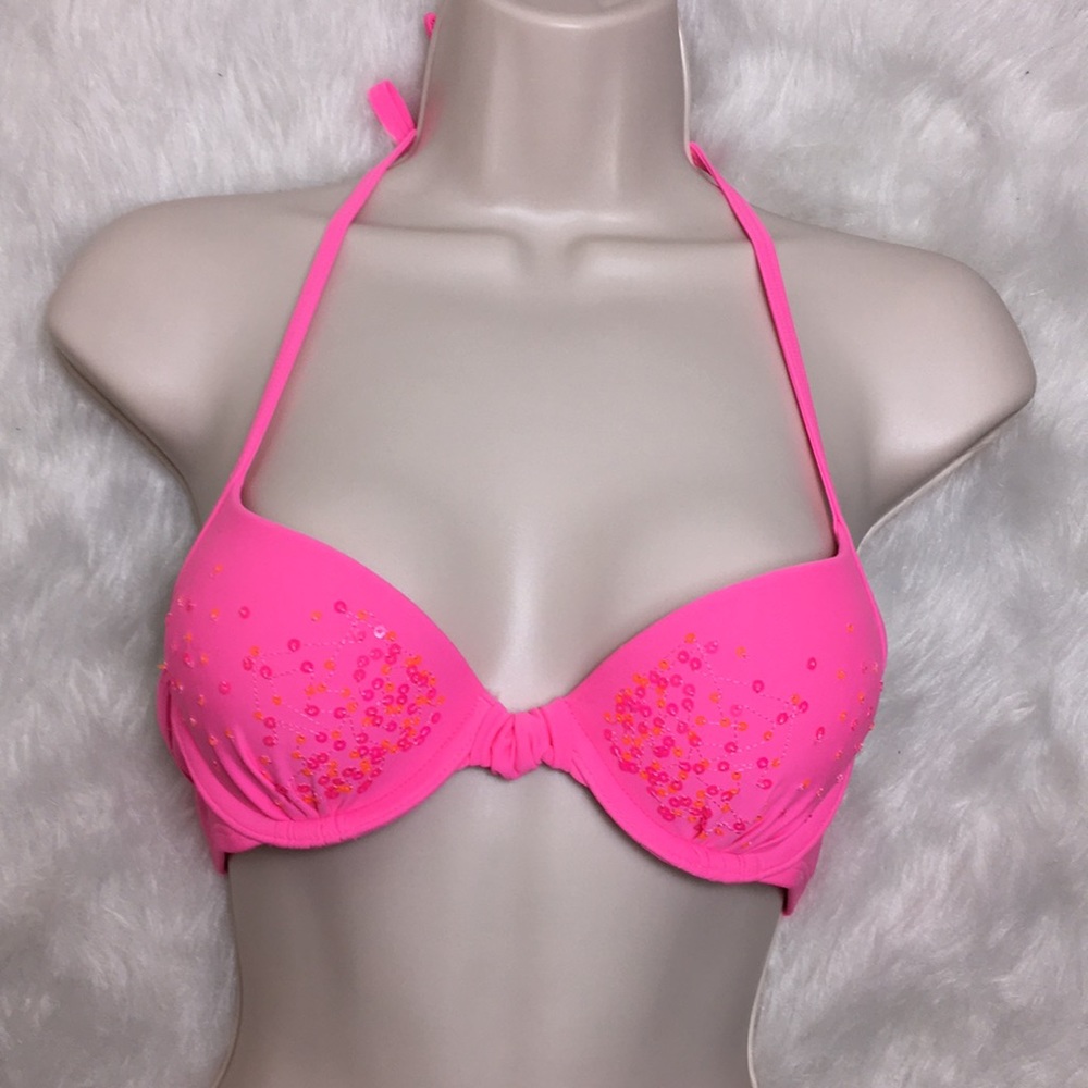 34A sequin push up bikini top